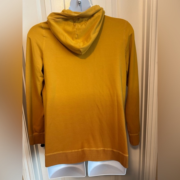 Evy’s Tree The Nicole Hooded Open Cardigan W/Diagonal Pockets Golden Sunset, L - Picture 4 of 10